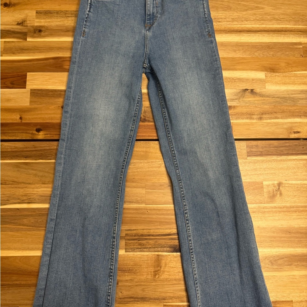 Zara Light Blue Gentle Flare Jeans